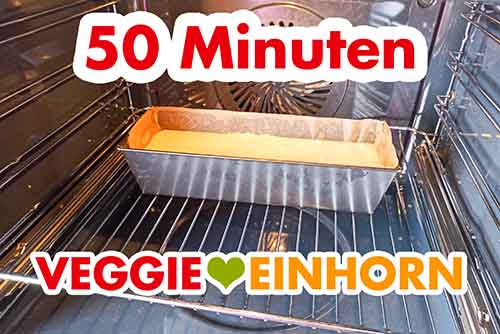 Kastenbackform im Backofen Veganer Marzipankuchen im Ofen