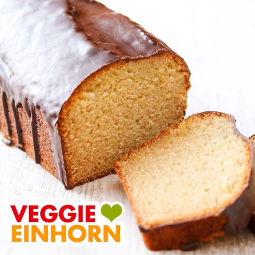 Veganer Rührkuchen mit Marzipan