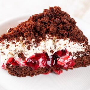 Veganer Maulwurfkuchen mit Kirschen