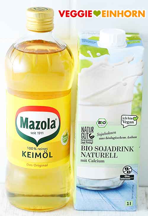 Mazola Keimöl und Bio Sojadrink Naturell mit Calcium von Naturgut (Penny) Eine Flasche Öl und eine Packung Sojamilch