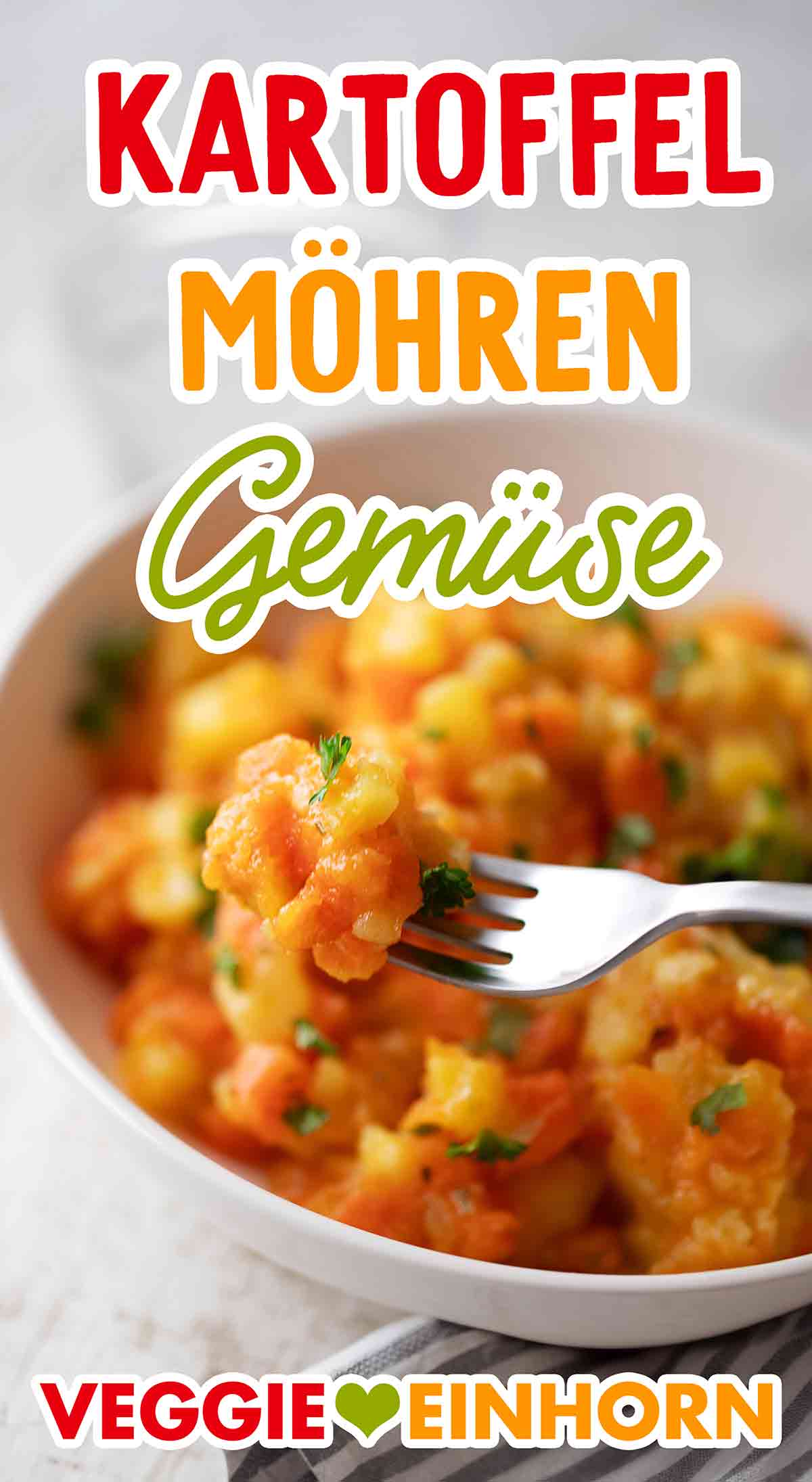 Das Kartoffel Möhren Gemüse wird auch Möhrendurcheinander genannt. Möhren untereinander