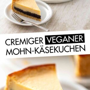 Cremiger veganer Mohn Käsekuchen