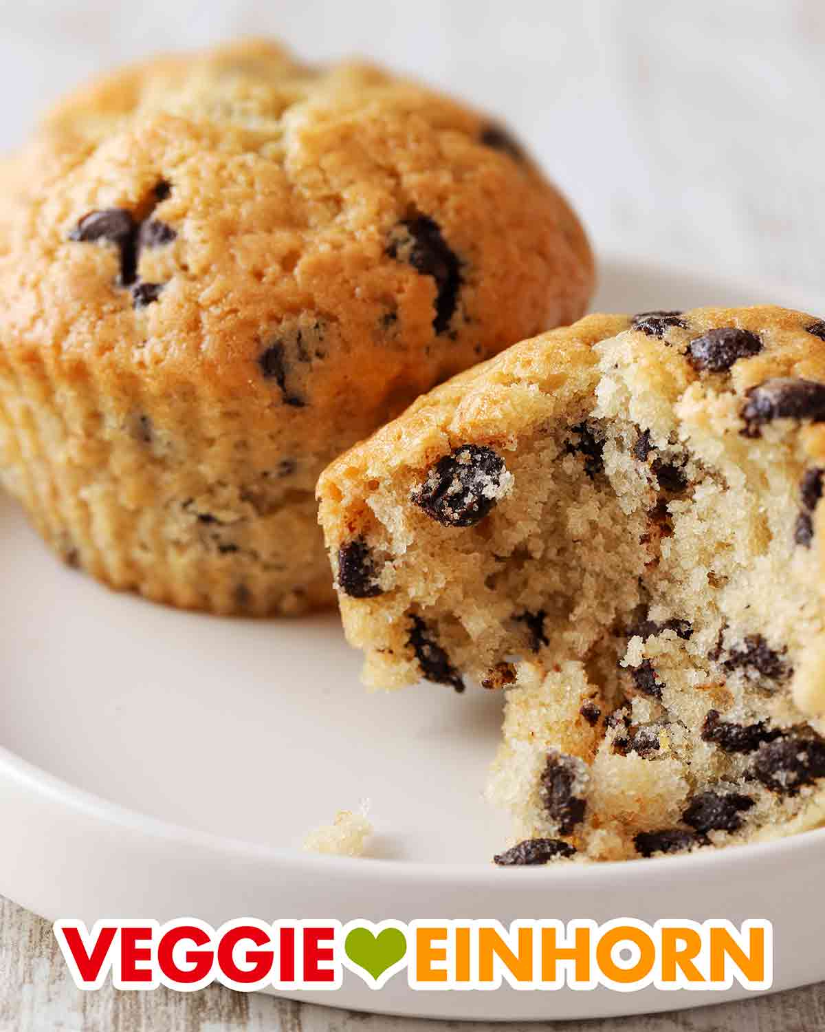 Vegane Chocolate Chip Muffins Vegane Muffins mit Schokotropfen