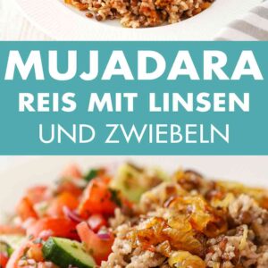 Mujadara mit Reis, Linsen und Zwiebeln