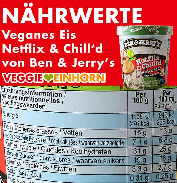 Kalorien und Nährwerte des veganen Netflix and Chill'd Nährwerte des veganen Netflix & Chill'd von Ben & Jerry's