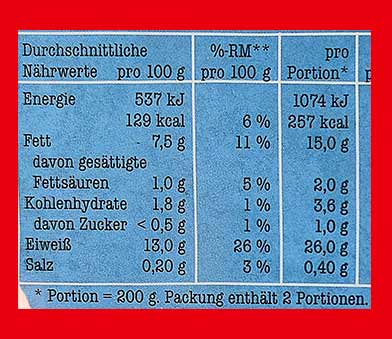 Durchschnittliche Nährwerte von Penny Bio Tofu Natur Nährwerte des Naturtofu von Penny Food for Future