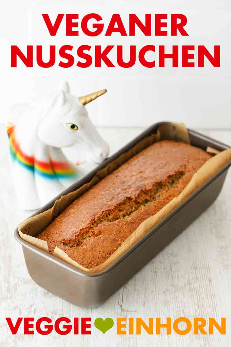 Der Nuss Kastenkuchen ist einfach und lecker. Veganer Nusskuchen in der 30 cm Kastenform