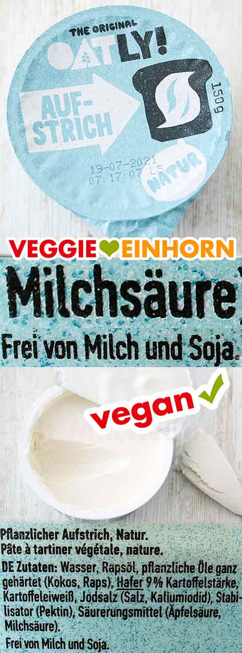Oatly Aufstrich vegan mit Milchsäure Veganer Aufstrich von Oatly mit Milchsäure
