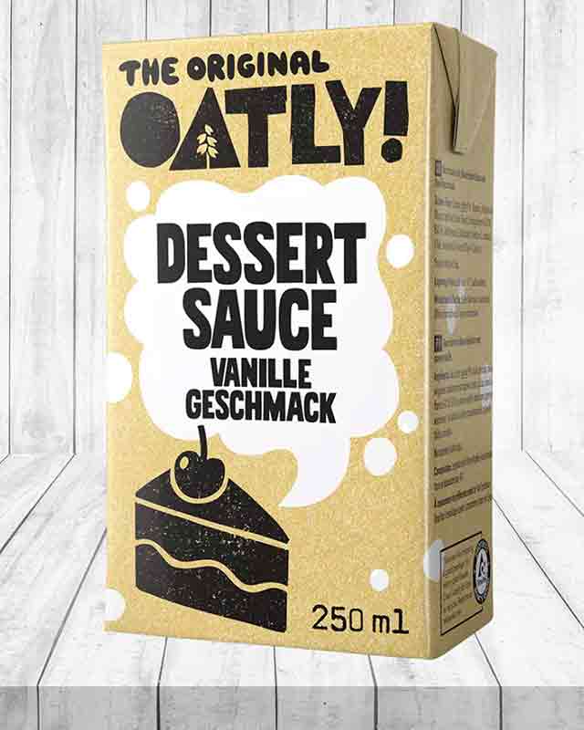 Vegane Dessertsauce mit Vanillegeschmack von Oatly