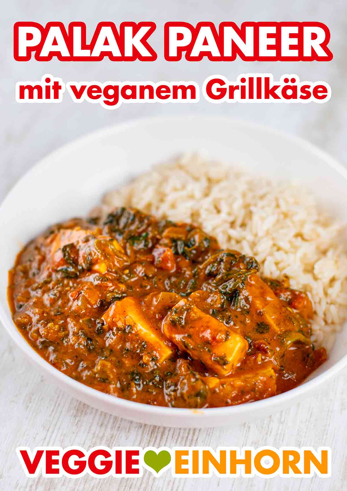 Das indische Palak Paneer mit veganem Halloumi Käse ist sehr lecker. Palak Paneer mit veganem Grillkäse