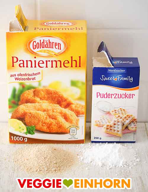 Aldi Goldähren Paniermehl und Nordzucker Sweet Family Puderzucker Eine Packung Paniermehl und eine Packung Puderzucker