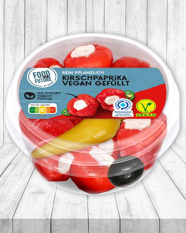 Penny Antipasti Kirschpaprika vegan gefüllt