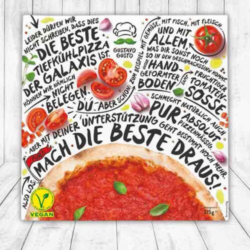 Eine Packung Pizza Pura von Gustavo Gusto