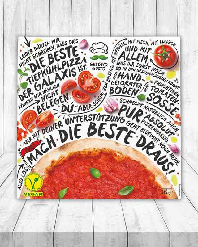 Eine Packung Pizza Pura von Gustavo Gusto