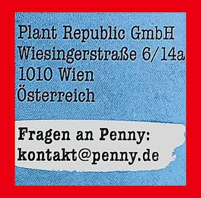 Die Firma Plant Republic stellt vegane Lebensmittel her, unter anderem den Bio Tofu Natur von Penny. Plant Republic GmbH, Wiesingerstraße 6/14a, 1010 Wien, Österreich