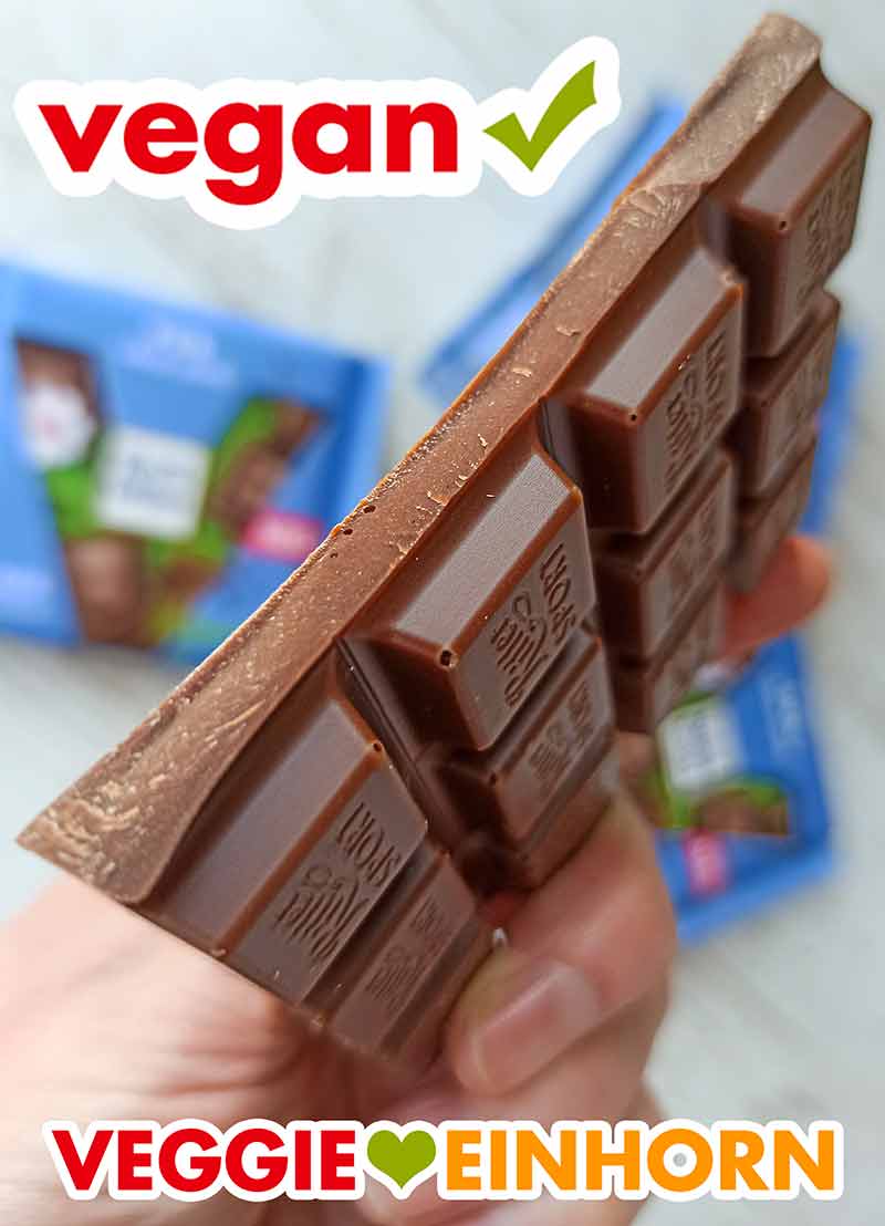 Ritter Sport vegane Pur ohne muh Eine angebrochene Tafel Ritter Sport Pur ohne muh