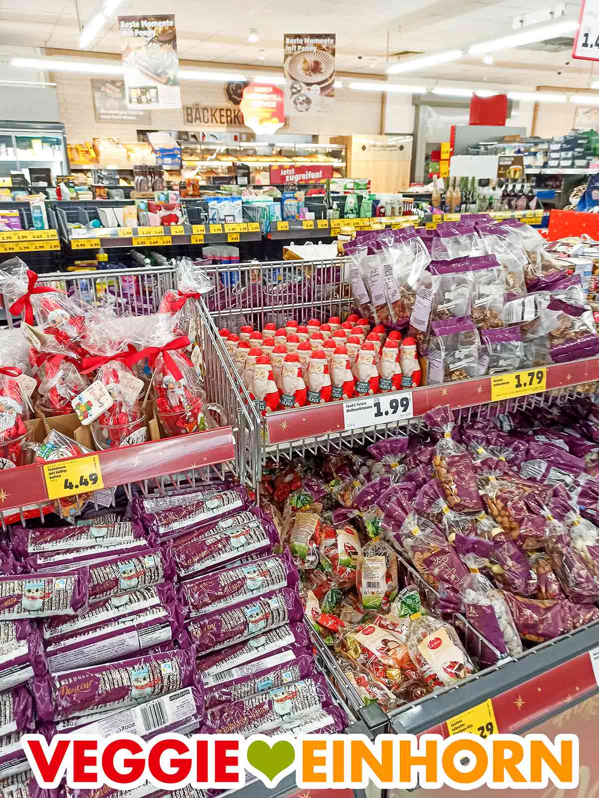 Bei Penny gibt es auch einige vegane Weihnachtssüßigkeiten. Vegane Weihnachtssüßigkeiten von Penny