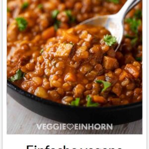 Rezept für vegane Linsensuppe mit Räuchertofu und Tomatenmark
