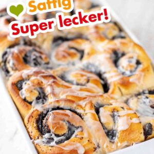 Leckere vegane Mohnschnecken mit Hefe