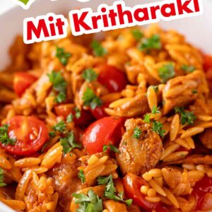Rezept für vegane Gyrosnudeln mit Kritharaki