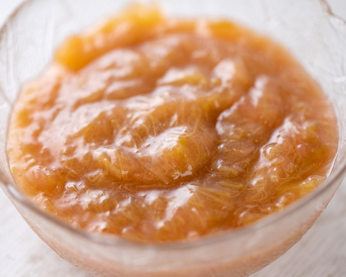 Rhabarberkompott mit Vanillepudding