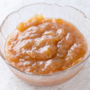 Rhabarber Kompott mit Vanillepudding