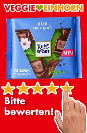 Bitte bewerte die vegane Sorte Pur ohne muh von Ritter Sport. Bewertungen Ritter Sport Pur ohne muh