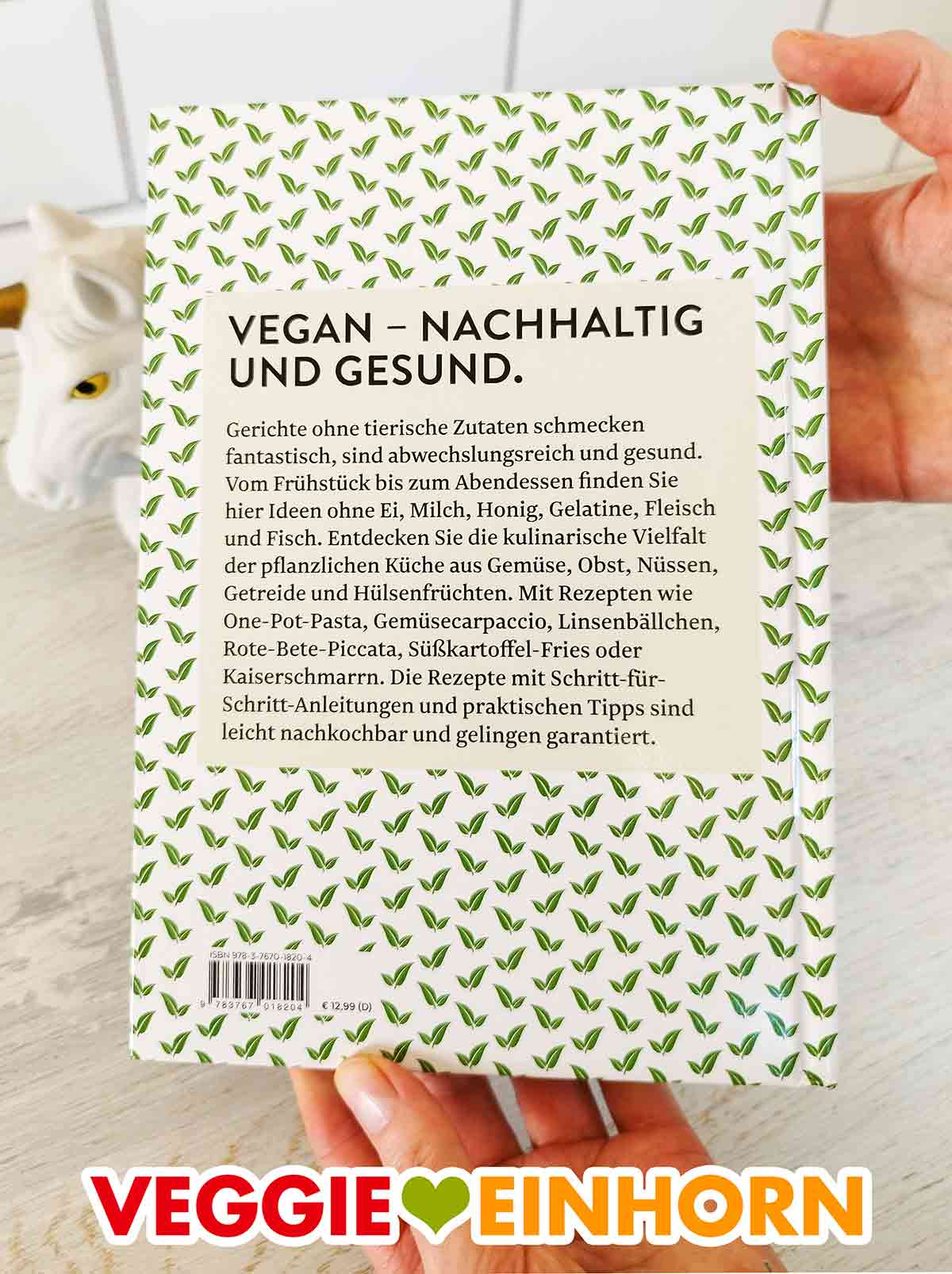 Dr. Oetker Veganes Kochbuch Vegan von A - Z Rückseite Rückseite des Kochbuches Vegan von A bis Z von Dr. Oetker