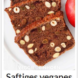 Saftiges veganes Apfelbrot für Weihnachten