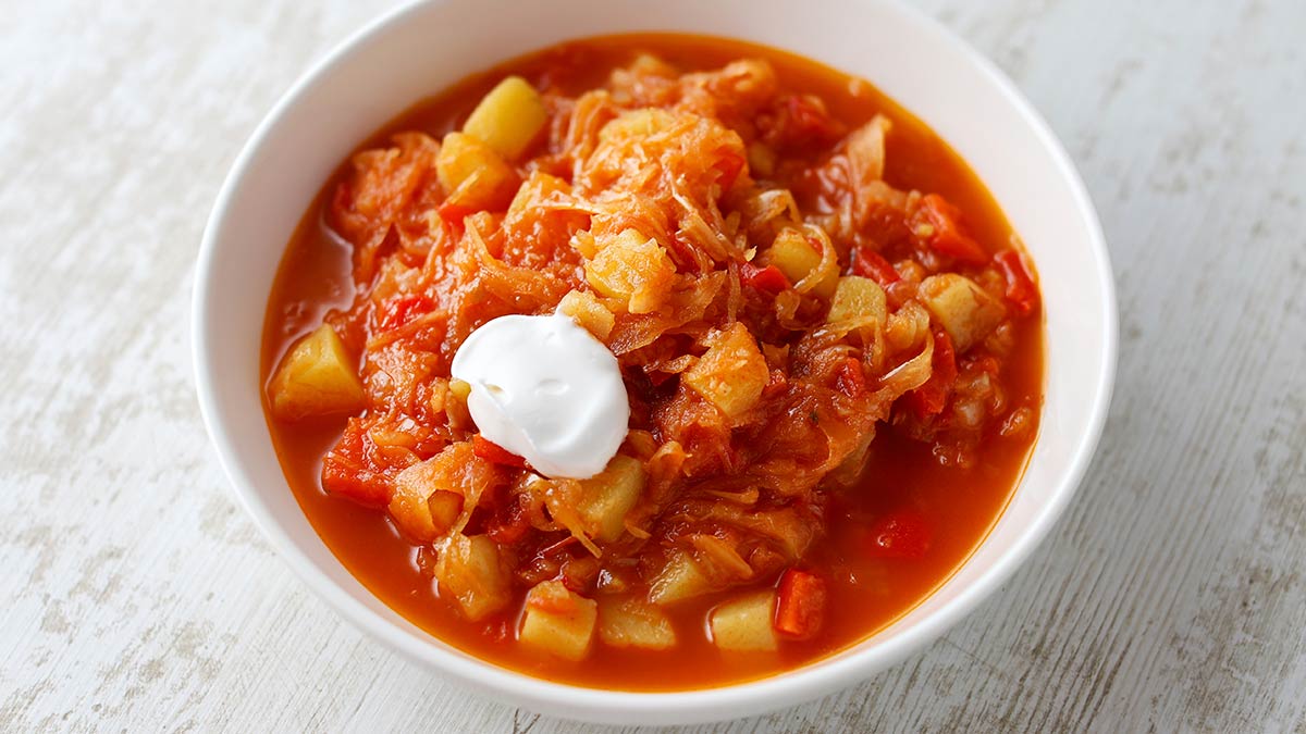 Sauerkrauteintopf mit Kartoffeln