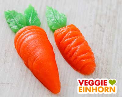 Vegane Marzipankarotten Zwei Möhren aus Marzipan