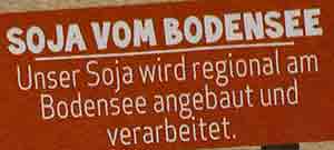 Soja vom Bodensee. Unser Soja wird regional am Bodensee angebaut und verarbeitet. Soja vom Bodensee