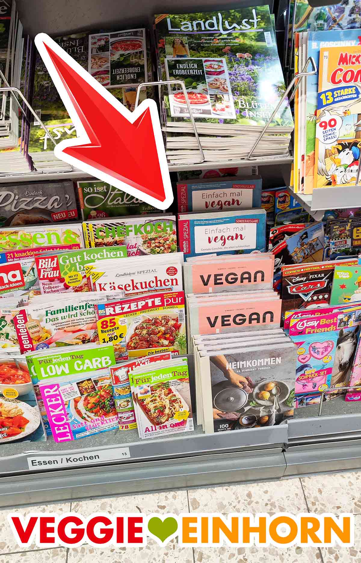 Das vegane Kochbuch Voll Vegan und das Sonderheft Einfach mal vegan. Rezeptzeitschriften und Kochbücher im Edeka