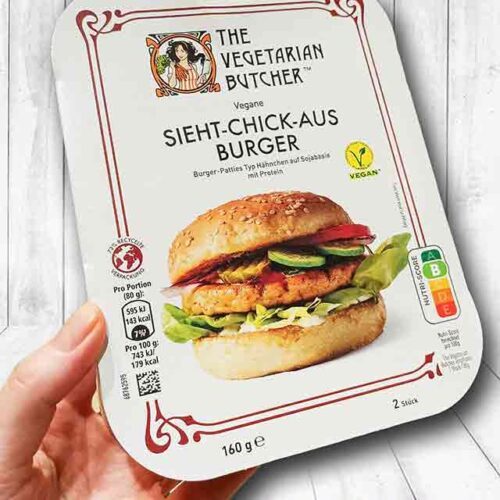 Vegane Sieht-Chick-Aus-Burger von The Vegetarian Butcher
