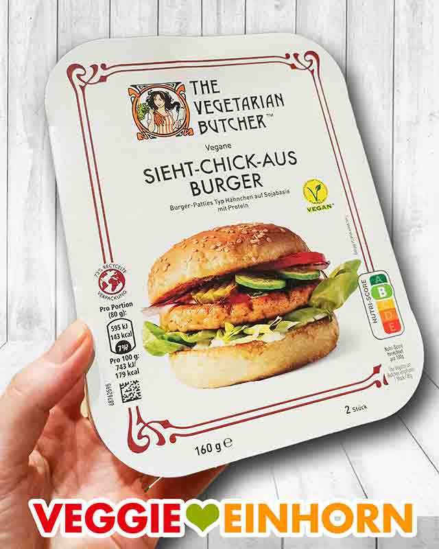 Vegane Sieht-Chick-Aus-Burger von The Vegetarian Butcher