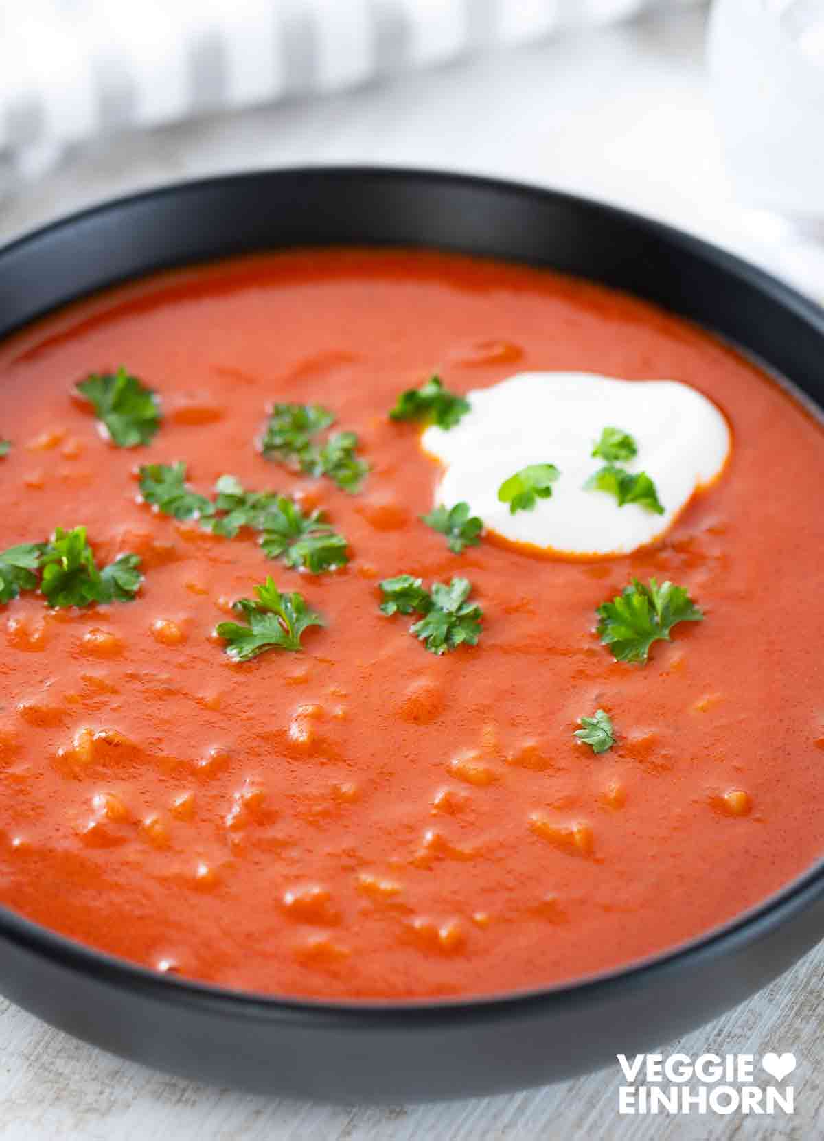 Tomatensuppe mit Reis