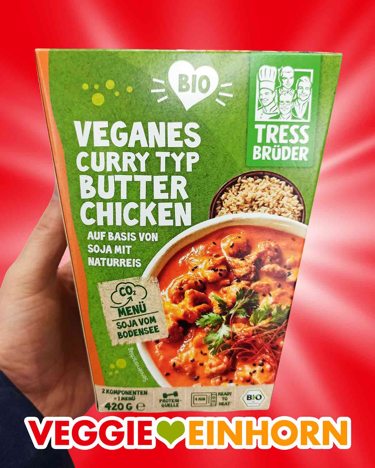 Tressbrüder Veganes Curry Typ Butter Chicken