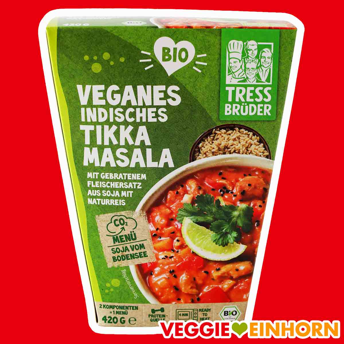 Veganes Fertiggericht von TressBrüder Indisches Tikka Masala