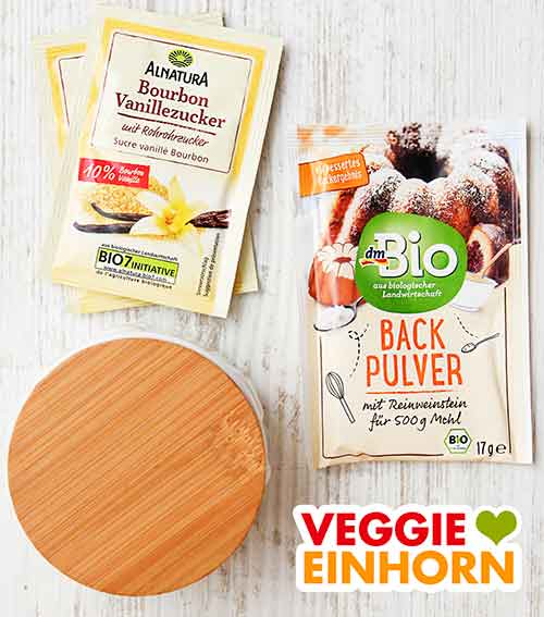 Alnatura Bourbon Vanillezucker, dm Bio Backpulver mit Reinweinstein, Salz Vanillezucker, Weinsteinbackpulver, Salz