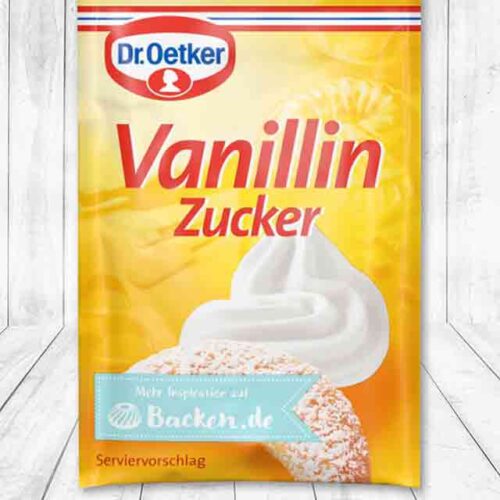 Ein Päckchen Vanillinzucker von Dr. Oetker