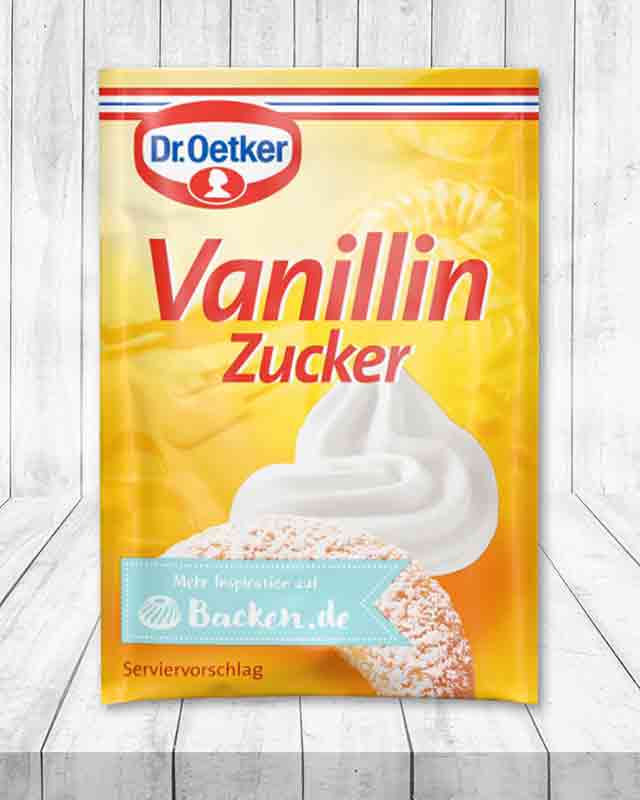Ein Päckchen Vanillinzucker von Dr. Oetker