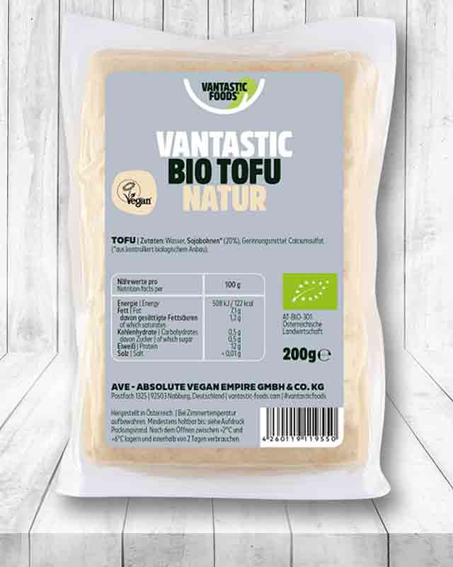 Eine Packung Vantastic Foods Bio Tofu Natur