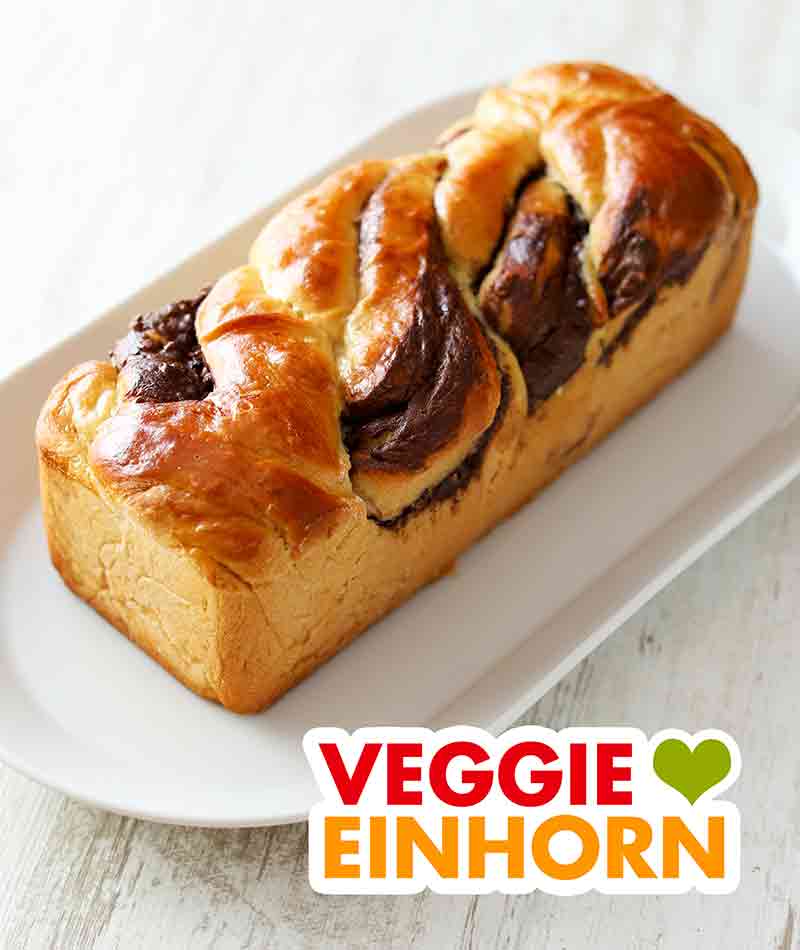 Babka mit veganer Nutella Veganer Babka mit Nuss-Nougat-Creme