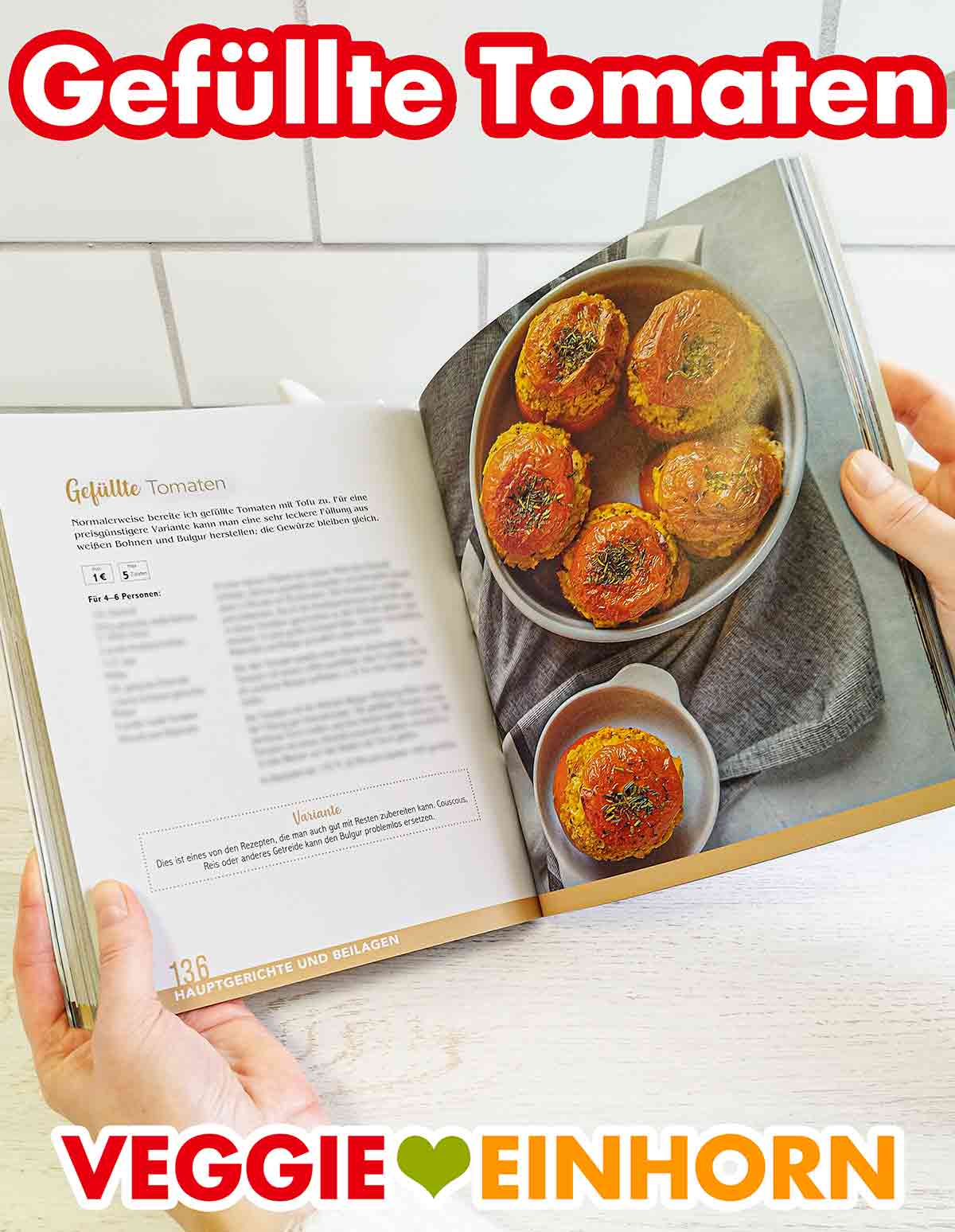 Marie Laforêt Vegan und Günstig - Gefüllte Tomaten Gefüllte Tomaten im Kochbuch Vegan und Günstig von Marie Laforêt