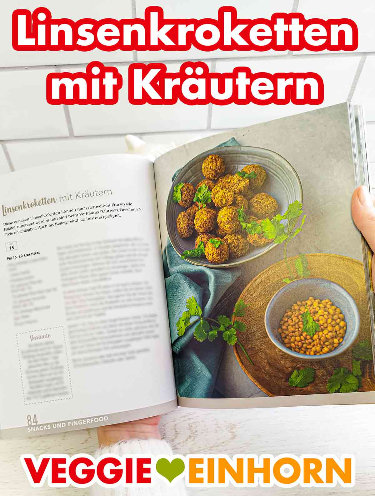 Marie Laforêt Vegan und Günstig - Linsenkroketten mit Kräutern Linsenkroketten mit Kräutern im Kochbuch Vegan und Günstig von Marie Laforêt