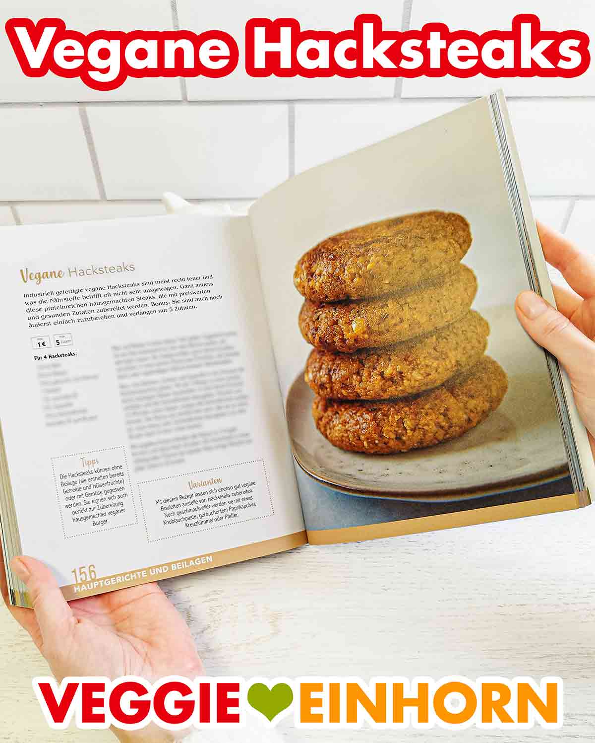 Marie Laforêt Vegan und Günstig - Vegane Hacksteaks Vegane Hacksteaks im Kochbuch Vegan und Günstig von Marie Laforêt