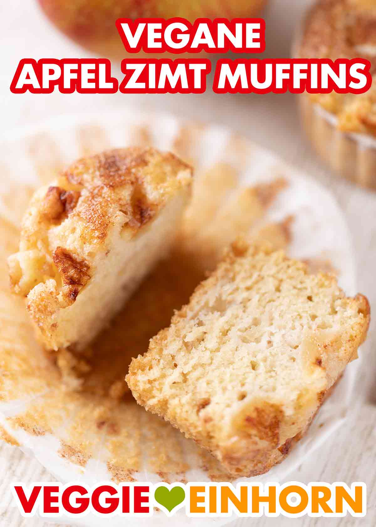 Saftige vegane Apfel Zimt Muffins Vegane Apfelmuffins mit Zimt