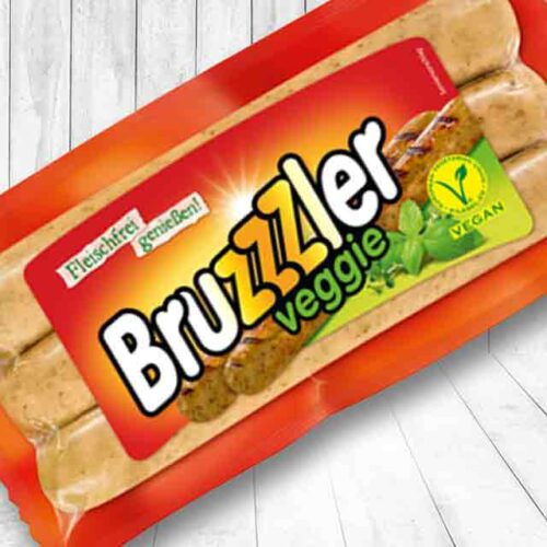 Eine Packung vegane Bruzzzler Veggie
