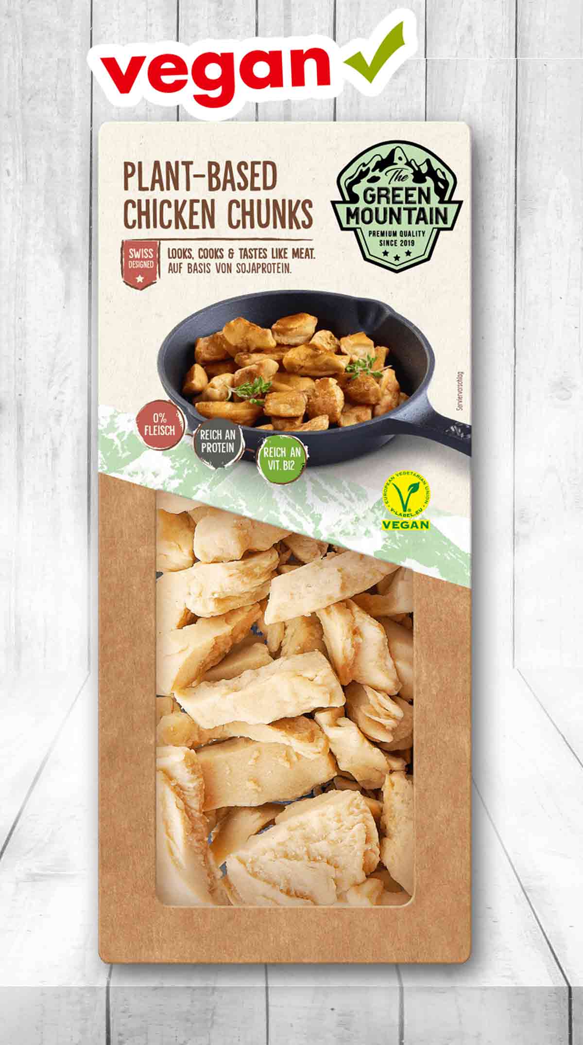 Plant-based Chicken Chunks von The Green Mountains