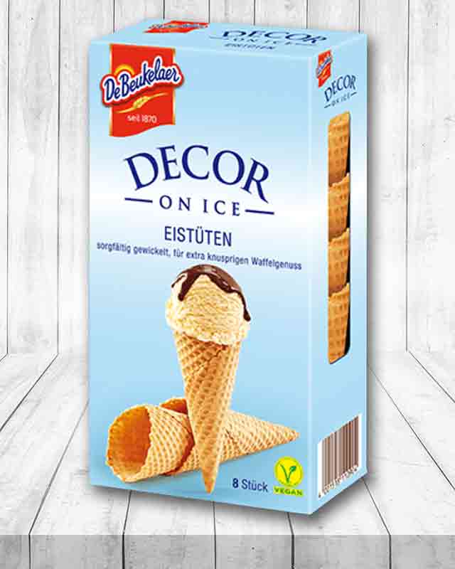 Eine Packung vegane Eistüten von DeBeukelaer